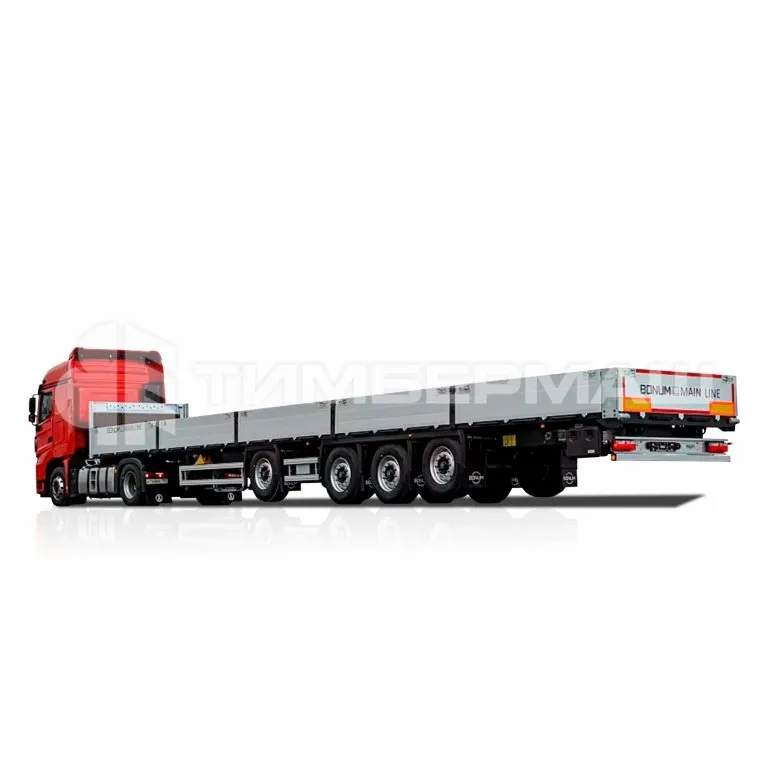 Бортовой полуприцеп BONUM 16,52 м с вынесенной осью Бортовой полуприцеп BONUM 16,52 м с вынесенной осью