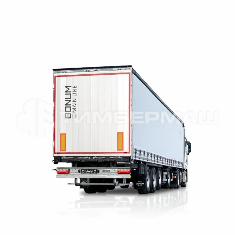 Шторный полуприцеп BONUM 13,62 м с вынесенной осью для перевозки рулонов стали